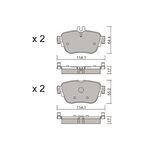 MERCEDES E W213 FREN BALATASI ARKA 2016- BSG A0004209700