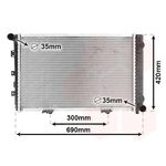 MERCEDES 190 W201 SU RADYATÖRÜ 1983-1993 BSG A2015004103