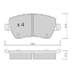 RENAULT CLIO FREN BALATASI ÖN 04- BSG 7701209164