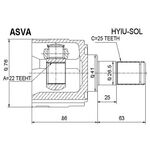 AKS KAFASI DIŞ 11- HYUNDAI ACCENT BLUE BSG 495001R000