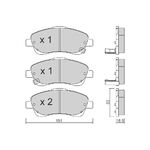 FREN BALATASI ÖN Benzin-Dizel 03-08 TOYOTA AVENSIS AIS BPTO-1001