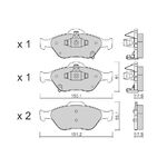 FREN BALATASI ÖN Benzin-Dizel 06- TOYOTA YARIS AIS BPTO-1002