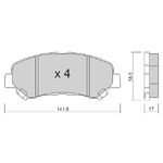 FREN BALATASI ÖN Benzin-Dizel 07-13 NISSAN QASHQAI AIS BPNI-1004