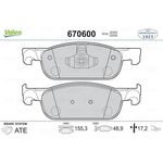 RENAULT CLIO FREN BALATASI ÖN 15- VALEO 410605536R