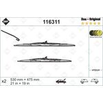 VW GOLF4 SİLECEK SÜPÜRGESİ ÖN TAKIM 97-02 VALEO 1J0998003