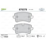 AUDI A4 FREN BALATASI ARKA 08- VALEO 8K0698451