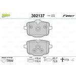BMW F06 FREN BALATASI ARKA 10-17 VALEO 34216775346