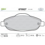 PEUGEOT 308 FREN BALATASI ÖN 09- VALEO 425426