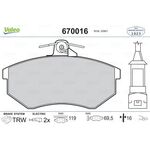 VW GOLF3 FREN BALATASI ÖN 91- VALEO 357698151A