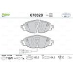 VW GOLF7 FREN BALATASI ÖN 13- VALEO 8V0698151