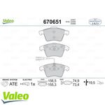 VW TRANSPORTER T5 FREN BALATASI ÖN 04- VALEO 7H0698151