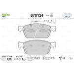 VW TRANSPORTER T6 FREN BALATASI ÖN 15- VALEO 7E0698151