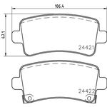 OPEL INSIGNIA A FREN BALATASI ARKA 09- SANGSIN 1605319