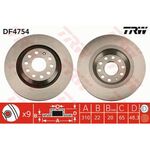 VW PASSAT FREN DİSKİ ARKA 10- TRW 1K0615601N