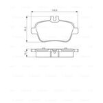 FREN BALATASI ARKA 12- MERCEDES W176 BOSCH A0074209520