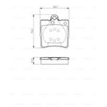 FREN BALATASI ARKA 96-10 MERCEDES W202 BOSCH A0024207420