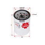 TOYOTA AVENSIS YAĞ FİLTRESİ 00-08 SAKURA 9091510004