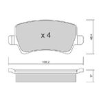 FORD MONDEO FREN BALATASI ARKA 07- BM AISIN ME6G9J 2M008 FA