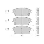OPEL ASTRA J FREN BALATASI ÖN 09- BM AISIN 1605178