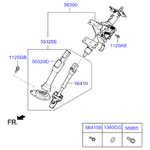 HYUNDAI H100 KMY DİREKSİYON MİLİ 12- MANDO 563004F650