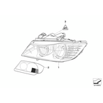 BMW E90 FAR İÇİ KROM DEKOR SOL LAMP 63117240247