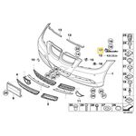 BMW E90 TAMPON BRAKETİ ÖN ÜST SOL NATUREL 51117058447