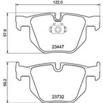 BMW X5 E70 FREN BALATASI ARKA 07-19 VALEO 34216776937