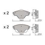 OPEL GRANDLAND X FREN BALATASI ARKA 18- BSG 95525386