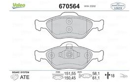 FREN BALATASI ÖN FORD FIESTA 96-08 VALEO MEYS6J2K021DF