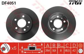 FREN DİSKİ ARKA OPEL ASTRA G 98- TRW 569109