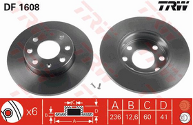 FREN DİSKİ ÖN OPEL VECTRA A 89-01 TRW 569013
