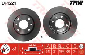FREN DİSKİ ÖN PEUGEOT 306 93-96 TRW 95661747