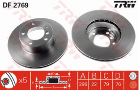 FREN DİSKİ ÖN TAKIM 96-03 BMW E39 TRW 34116767061