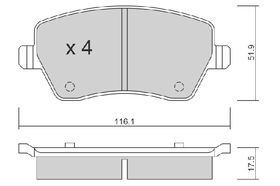 FREN BALATASI ÖN 04- RENAULT CLIO BSG 7701209164