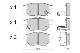 FREN BALATASI ARKA Benzin 07-12 TOYOTA COROLLA AIS BPTO-2006