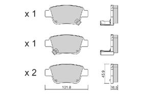 FREN BALATASI ARKA Benzin-Dizel 03-08 TOYOTA AVENSIS AIS BPTO-2002