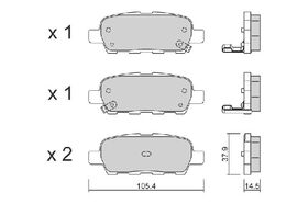 FREN BALATASI ARKA Benzin-Dizel 07-13 NISSAN QASHQAI AIS BPNI-2001