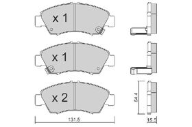 FREN BALATASI ÖN Benzin 92-95 HONDA CIVIC AIS BPHO-1904