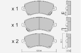 FREN BALATASI ÖN Benzin-Dizel 02-06 TOYOTA COROLLA AIS BPTO-1009