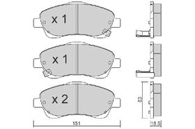 FREN BALATASI ÖN Benzin-Dizel 03-08 TOYOTA AVENSIS AIS BPTO-1001