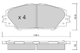 FREN BALATASI ÖN Benzin-Dizel 06- TOYOTA RAV4 AIS BPTO-1011
