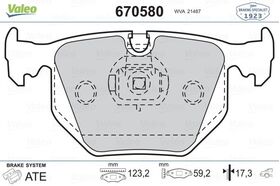 FREN BALATASI ARKA BMW E38 96-06 VALEO 34216761248