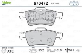 FREN BALATASI ARKA OPEL  VECTRA C 02- VALEO 1605117