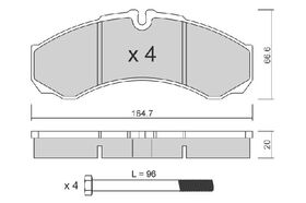 FREN BALATASI ÖN/ARKA IVECO DAILY 06- VALEO 1906401