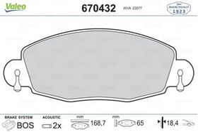 FREN BALATASI ÖN FORD TRANSIT V184 01-06 VALEO YC152K021BA