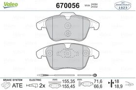 FREN BALATASI ÖN PEUGEOT 407 04- VALEO 425424