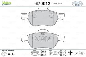 FREN BALATASI ÖN RENAULT MEGANE 06-12 VALEO 410601237R