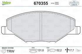 FREN BALATASI ÖN SKODA FABIA 07- VALEO 6RU698151