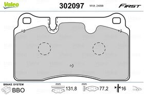 FREN BALATASI ÖN VW TOUAREG 04- VALEO 7L6698151E