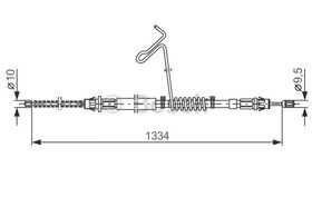 EL FREN TELİ ARKA SAĞ 01- FORD TRANSIT V184 BOSCH YC152A635BJ